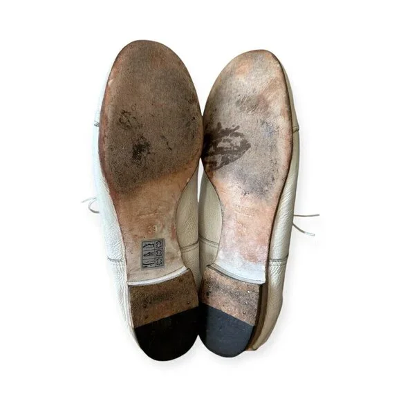 Vintage Y2K, Strategia Distressed white Oxford Shoes, Size 39EU